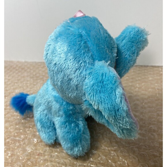Wild Republic baby Blue Purple Elephant  5.5 inch Plush Sparkle Eyes 2015 - Picture 6 of 7